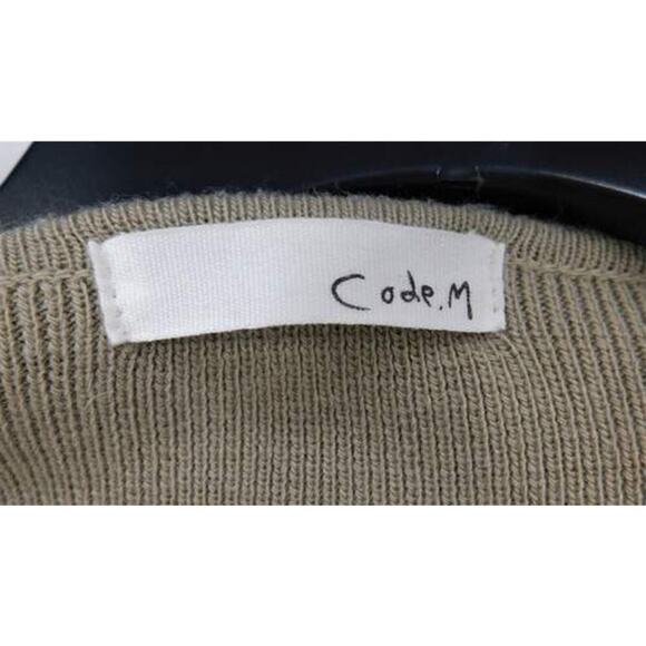 Code. M Cardigan Sweater Size Large Women's Tan Orange Button Up 370 - Picture 3 of 13